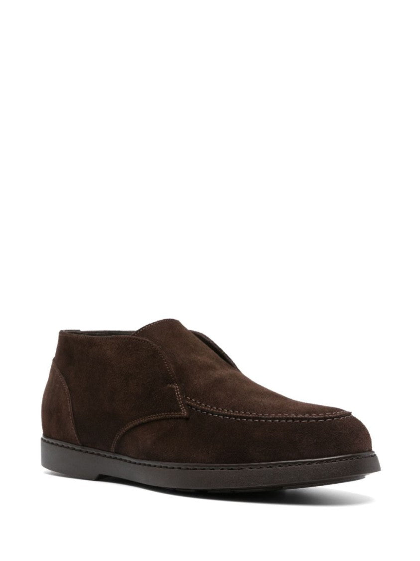 Doucal's Brown Ankle Boots With Smooth Leather Finish