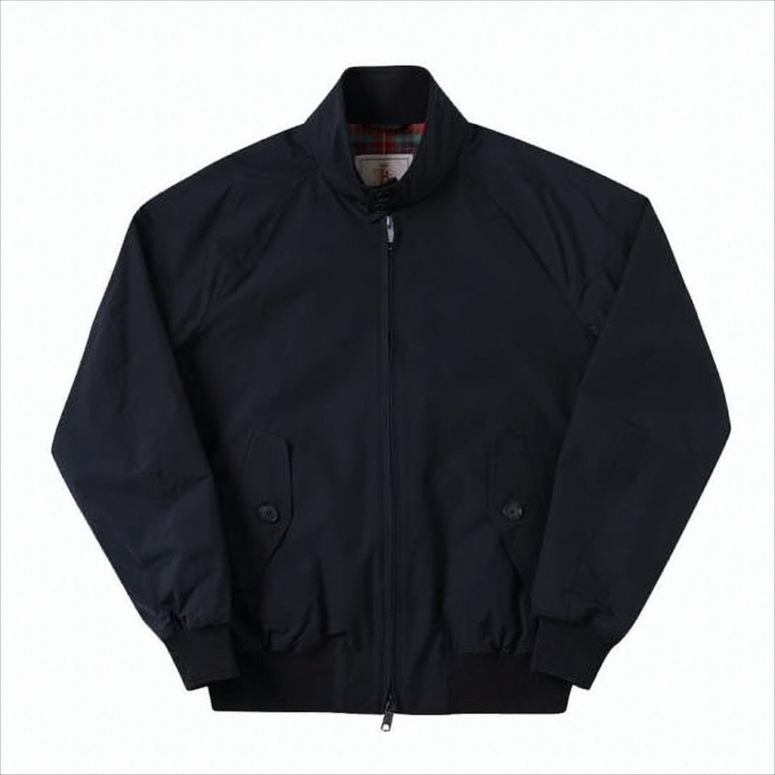 Baracuta Classic Black Bomber Jacket With Tartan Lining