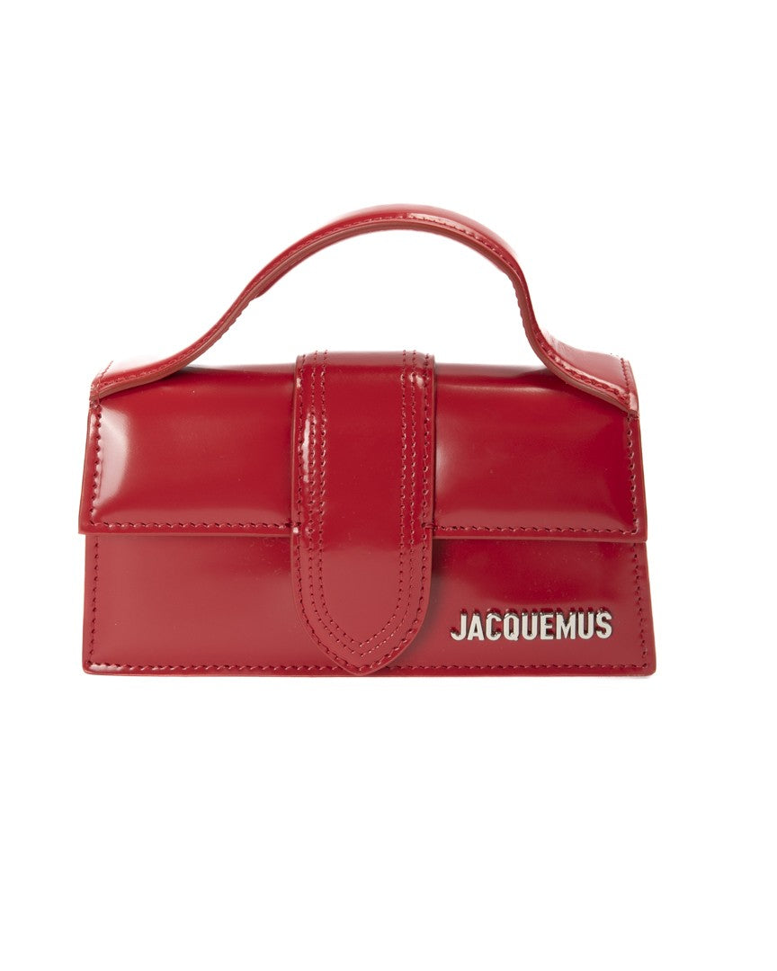 Jacquemus Red Glossy Patent Leather Le Bambino Mini Top-Handle Bag