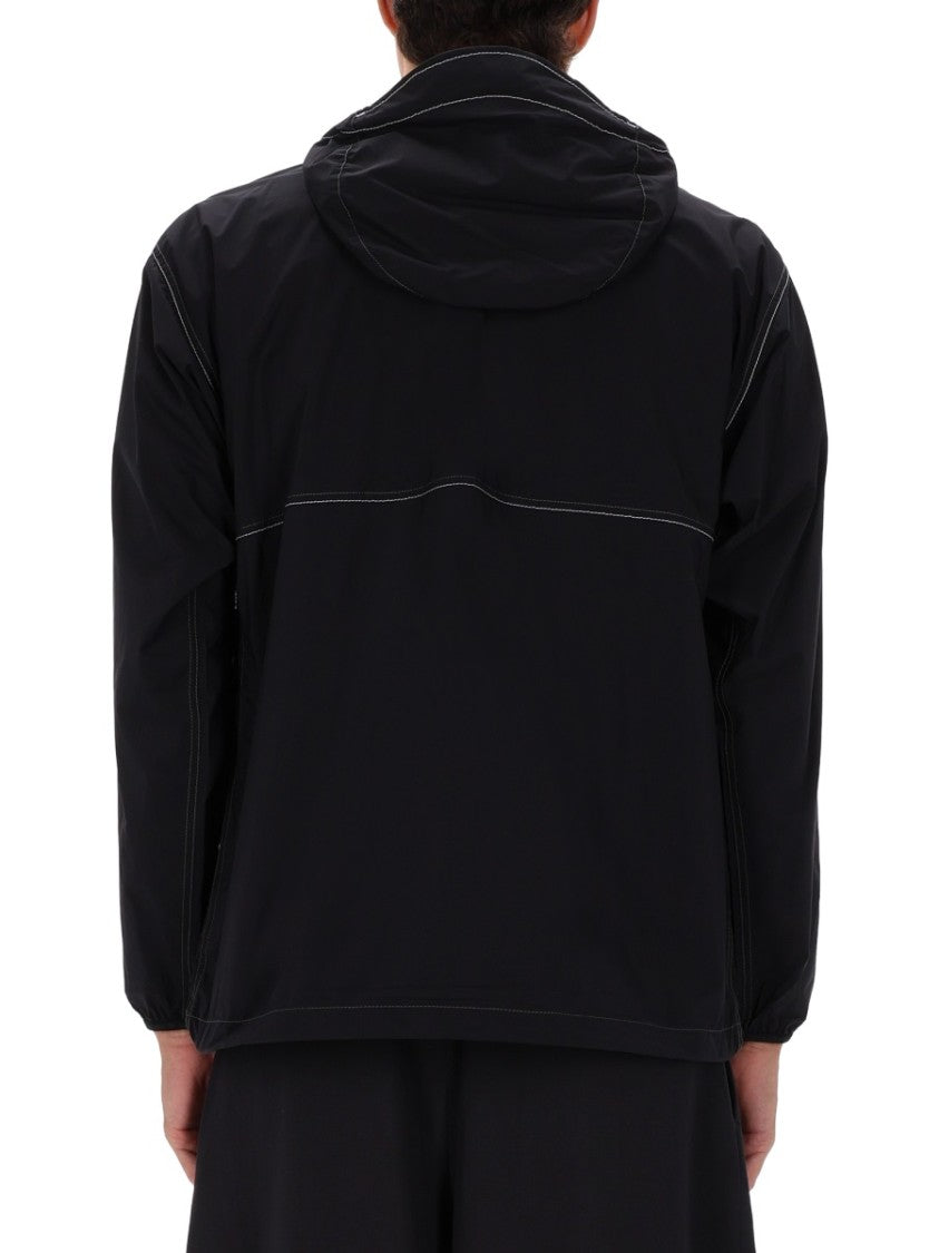 And Wander Black Nylon Partex Reflective Hoodie