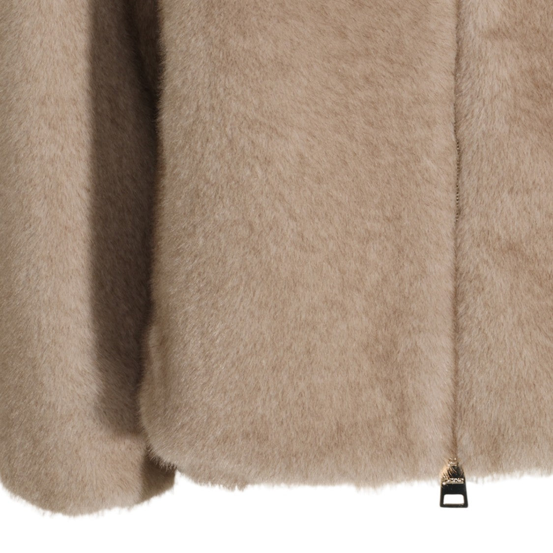 Herno Short Hooded Coat With Plush Texture