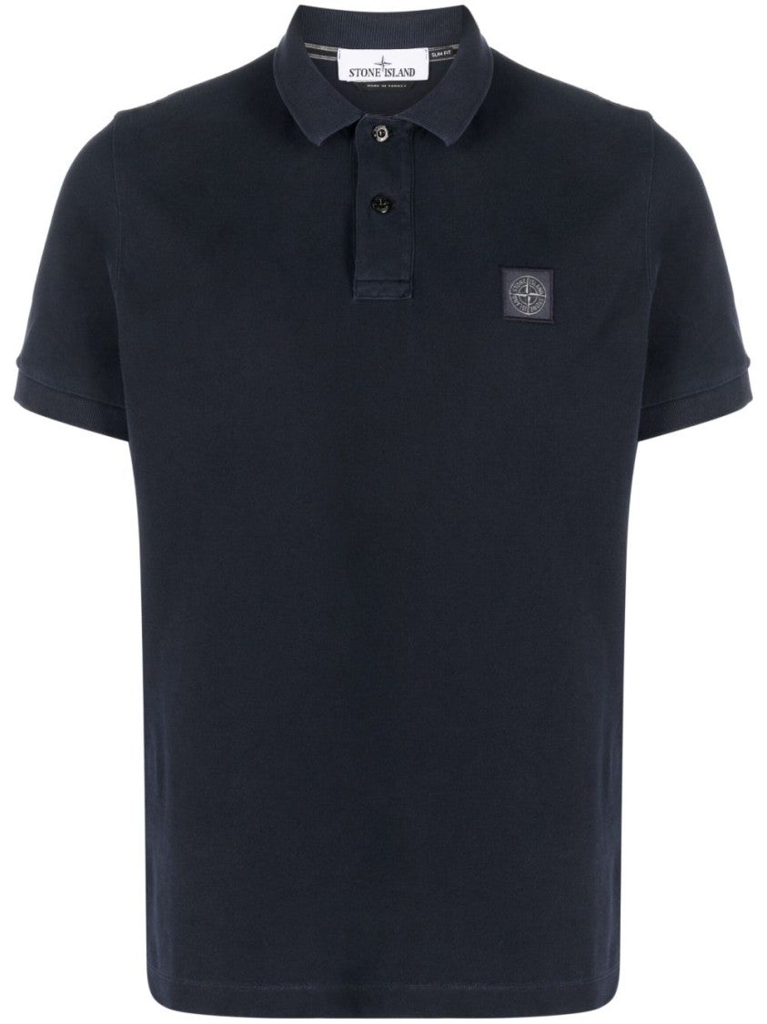 Stone Island Garment-Dyed Cotton Polo Shirt