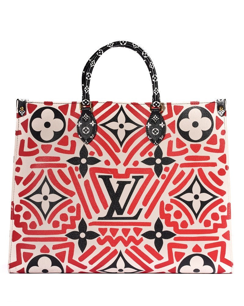 Louis Vuitton Onthego Gm Crafty Giant Monogram Red