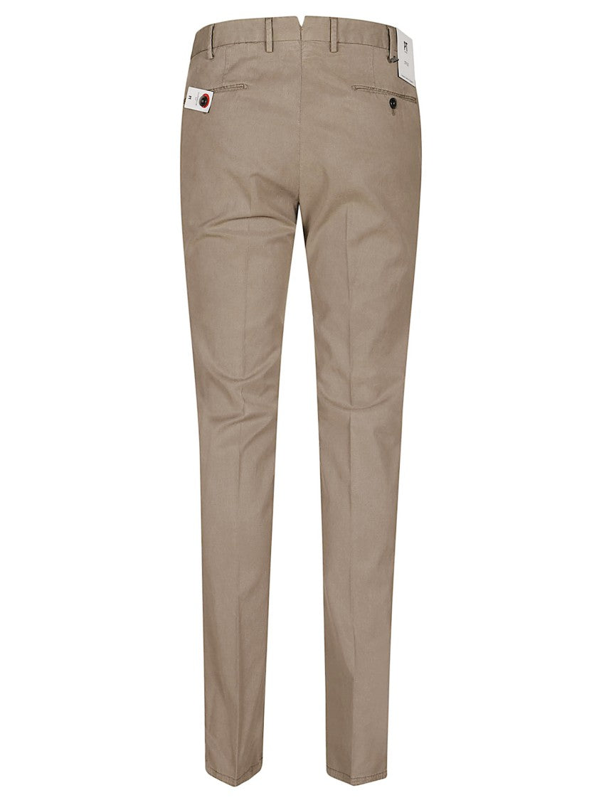 Pt Torino Slim-Fit Tailored Trousers With Pressed Crease