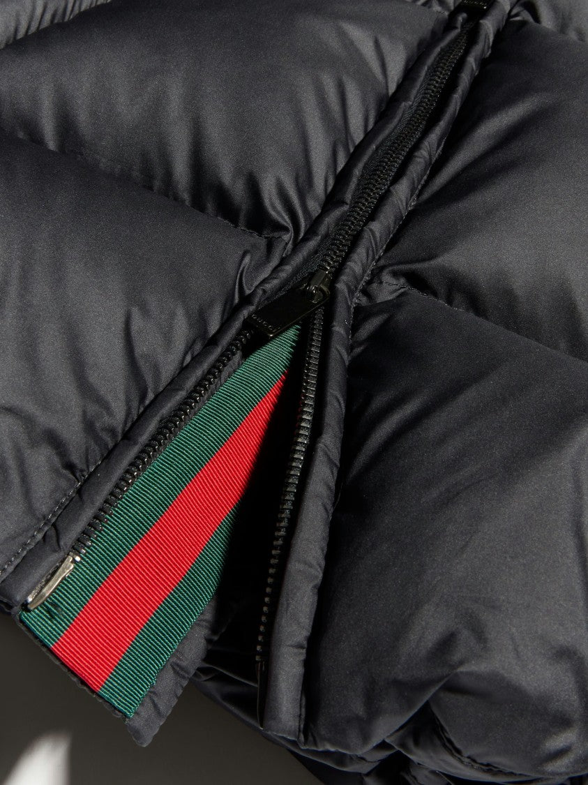 Gucci Lightweight Padded Puffer Jacket With Crest Embroidery