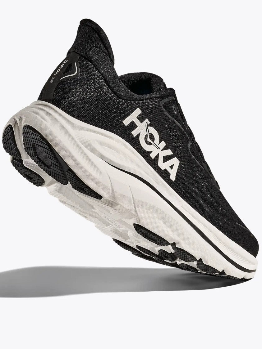 Hoka Black Clifton 10 Cushioned Mesh Sneakers