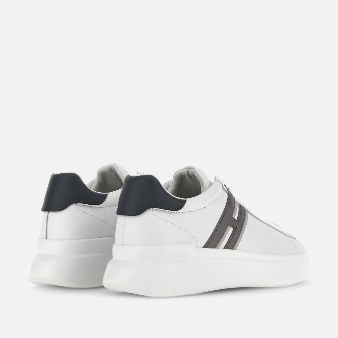 Hogan Refined Leather Sneakers With Contrasting 'H' Detail