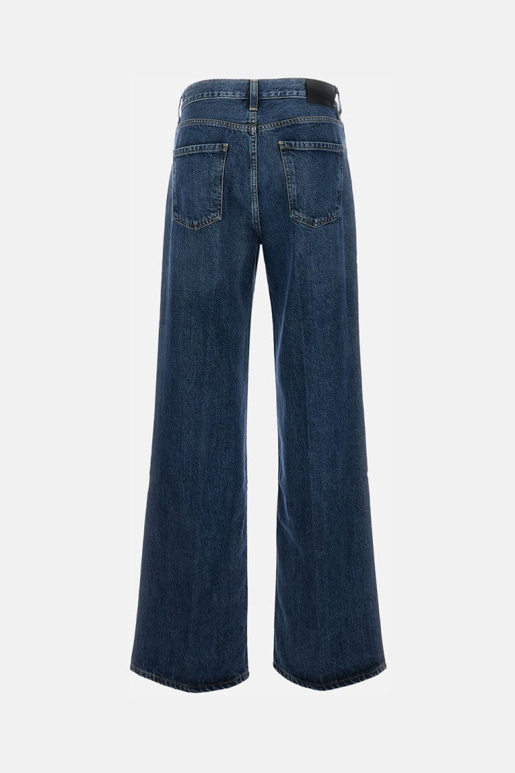 Citizens Of Humanity Wide-Leg 5-Pocket Blue Jeans With Classic Fastening