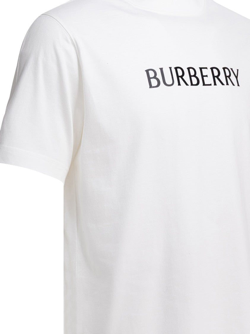 Burberry Fitted Cotton Jersey T-Shirt With Embossed Logo
