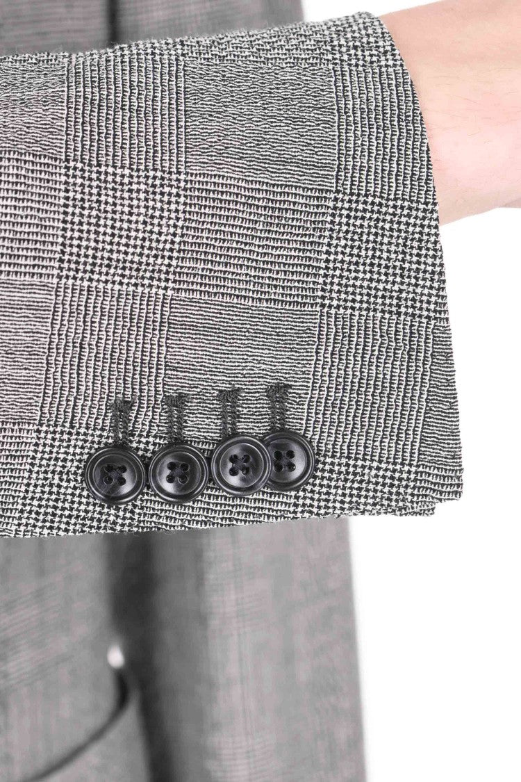 Tagliatore Montecarlo Seersucker Wool Double-Breasted Suit