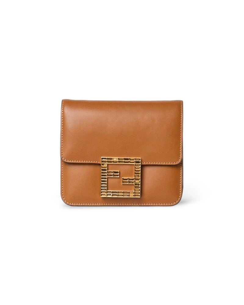 Fendi Small Brown Leather Shoulder Bag