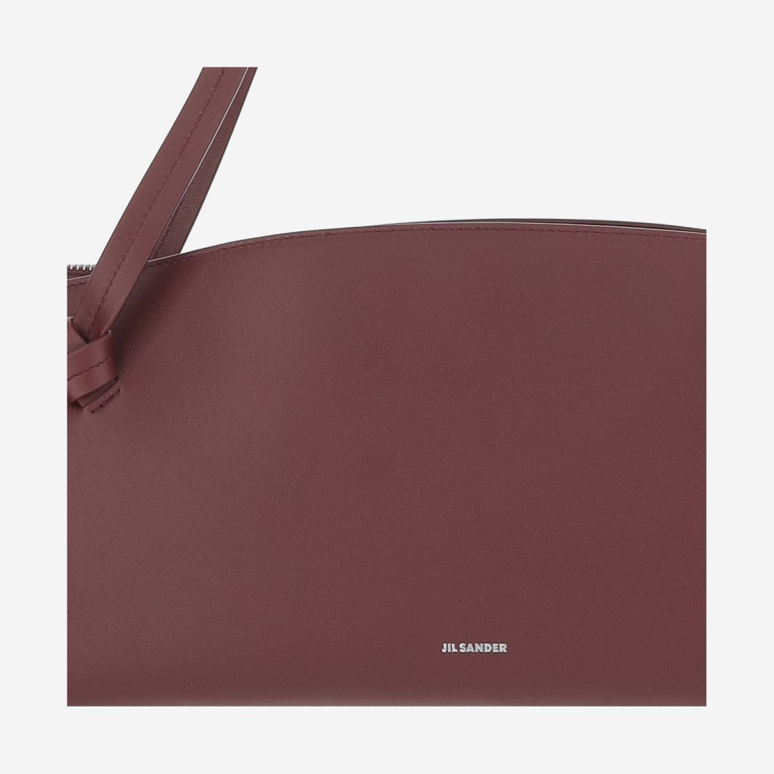 Jil Sander Bordeaux Leather Shoulder Bag