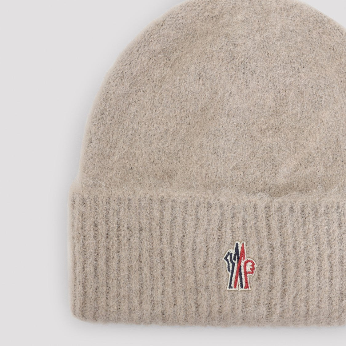 Moncler Grenoble Ribbed Knit Beanie With Folded Cuff And Embroidered Logo