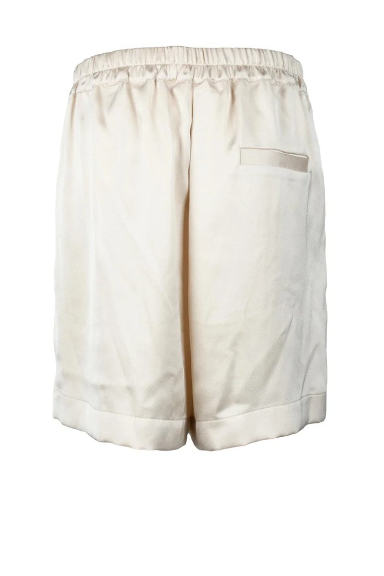 Semi Couture Beige Elastic Acetate-Blend Shorts