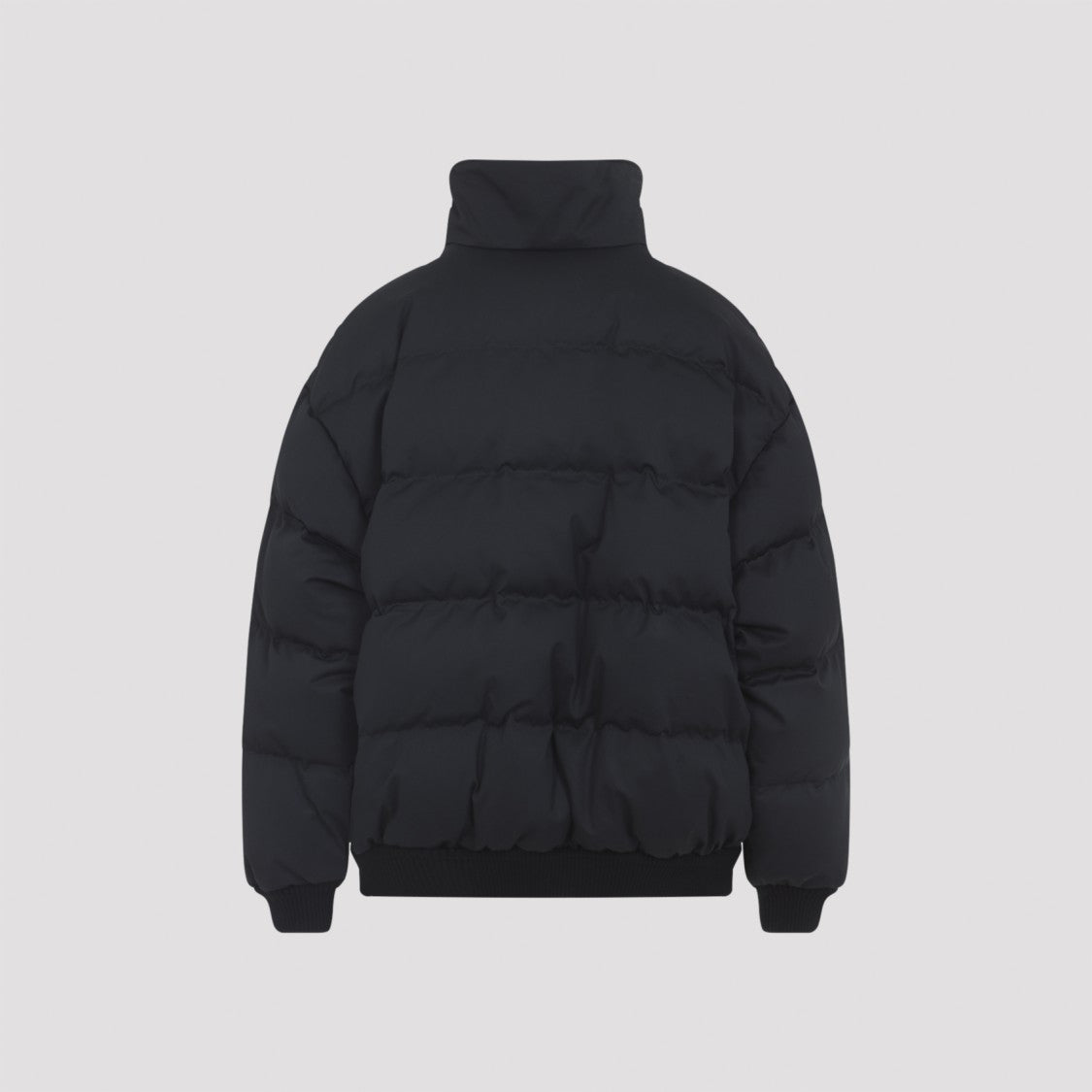 Prada Black High Collar Puffer Jacket