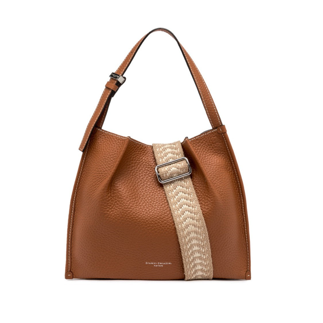 Gianni Chiarini Dory Shoulder Bag In Caramel Leather