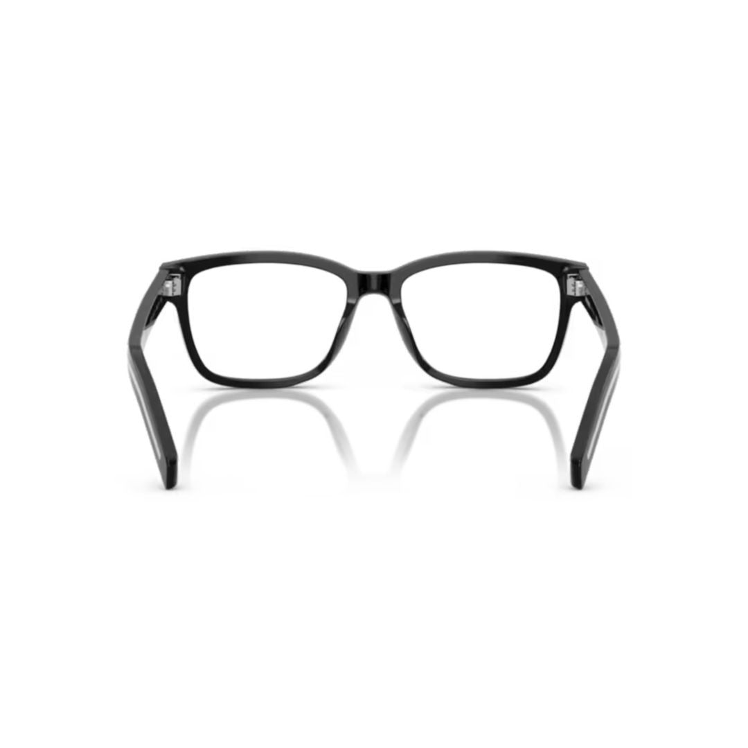 Prada 0Pr B10v Bold Rectangular Black Acetate Eyeglasses