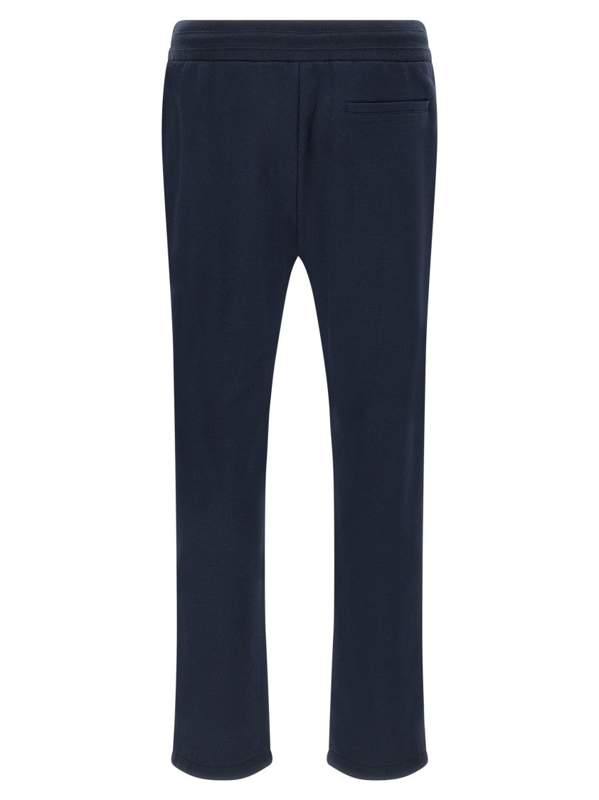 Kiton Gauze Cotton Tracksuit With Contrast Bands And Embroidered Logo