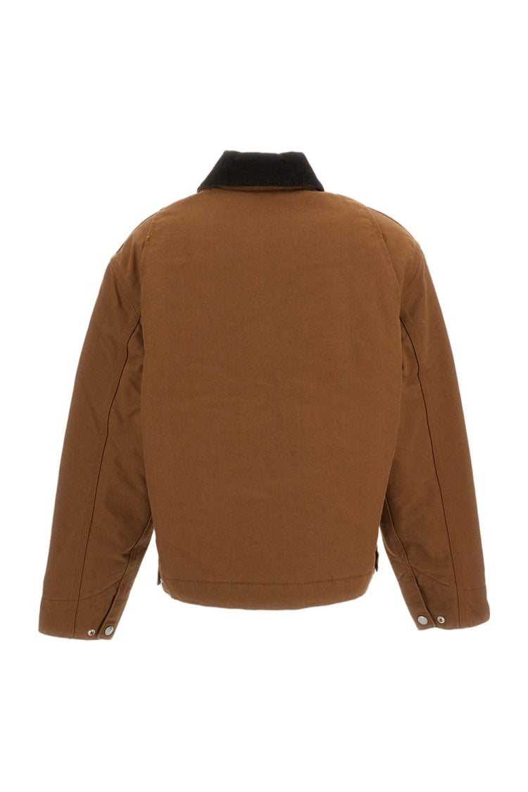 Carhartt Wip Brown Og Detroit Winter Dearborn Cotton Canvas Jacket