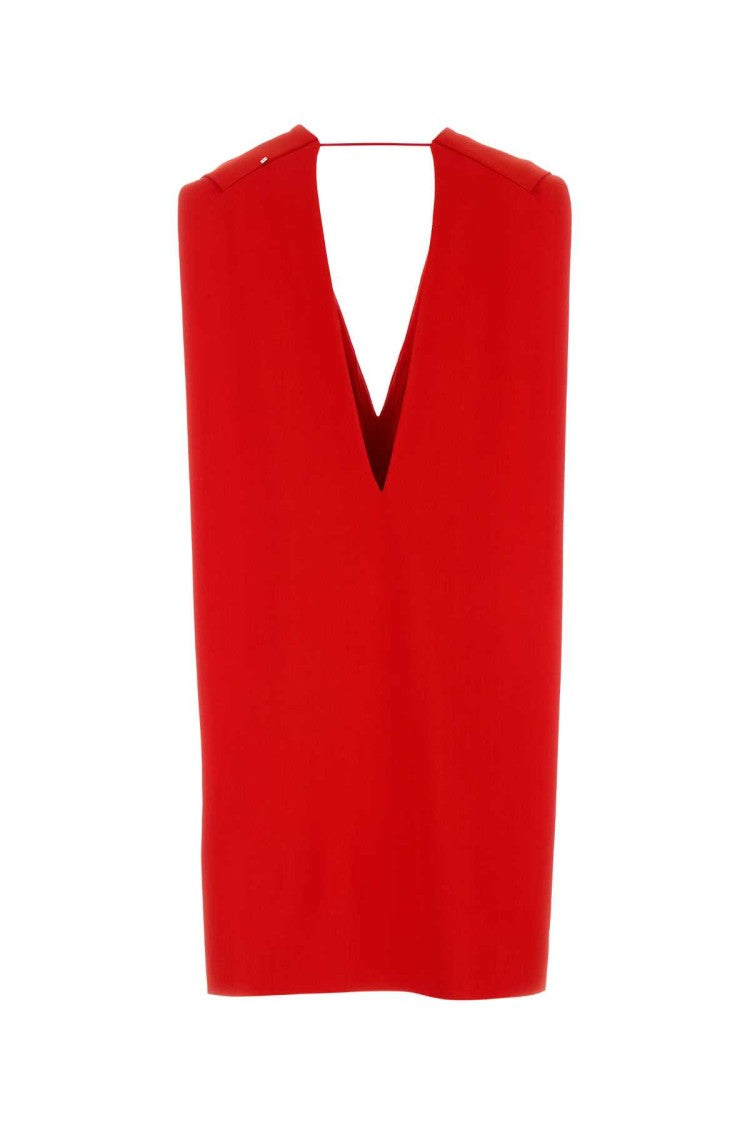 Sportmax Red Stretch Viscose Agrume1234 Mini Dress