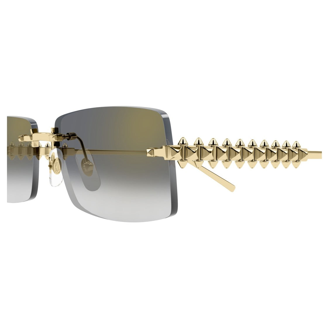 Cartier Ct0604s Rimless Rectangular Gradient Sunglasses