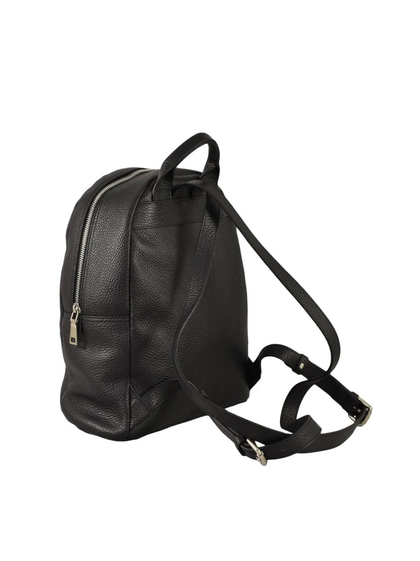 Ermanno Firenze Textured Leather Backpack With Rounded Top And Versatile Design