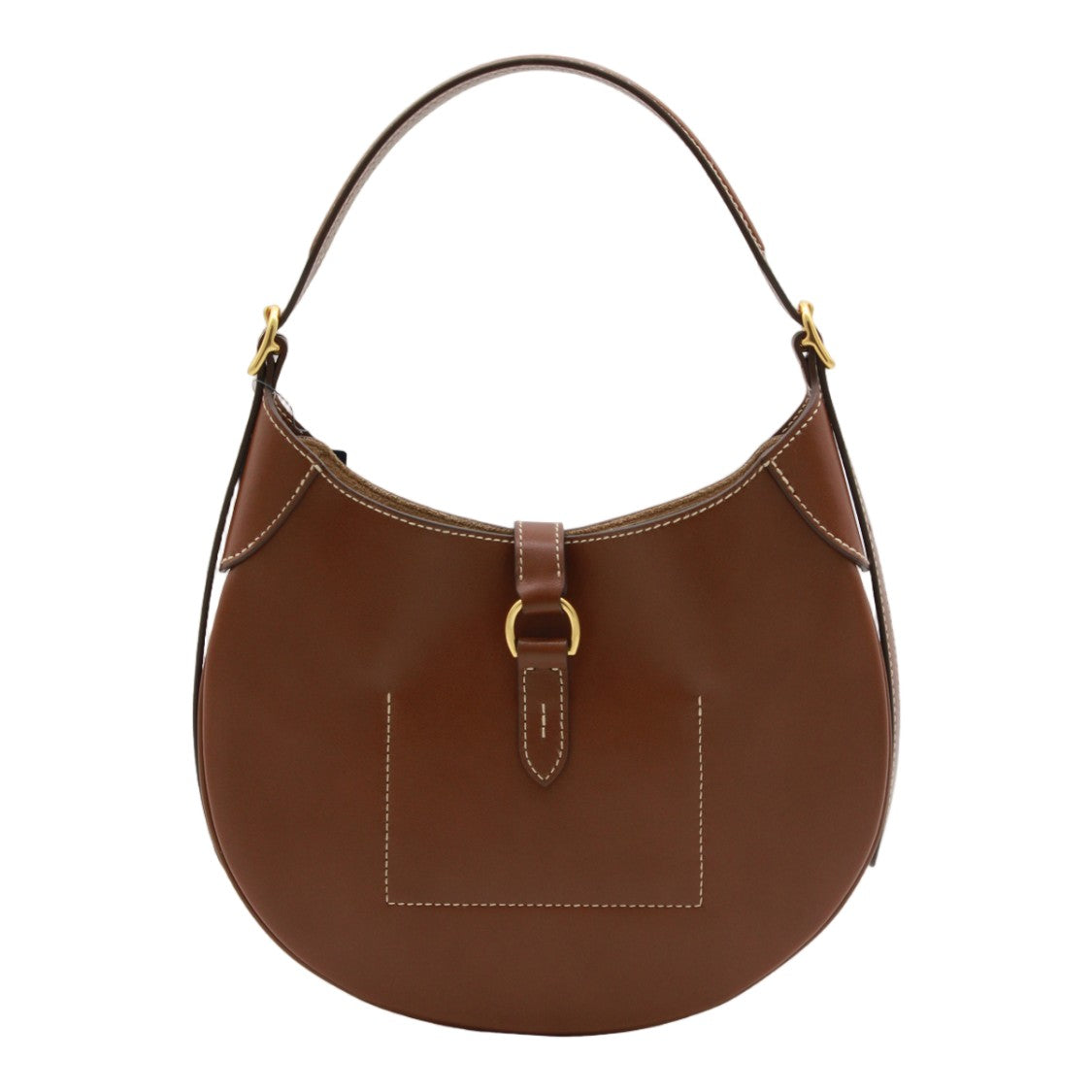 Polo Ralph Lauren Brown Rounded Minimalist Shoulder Bag