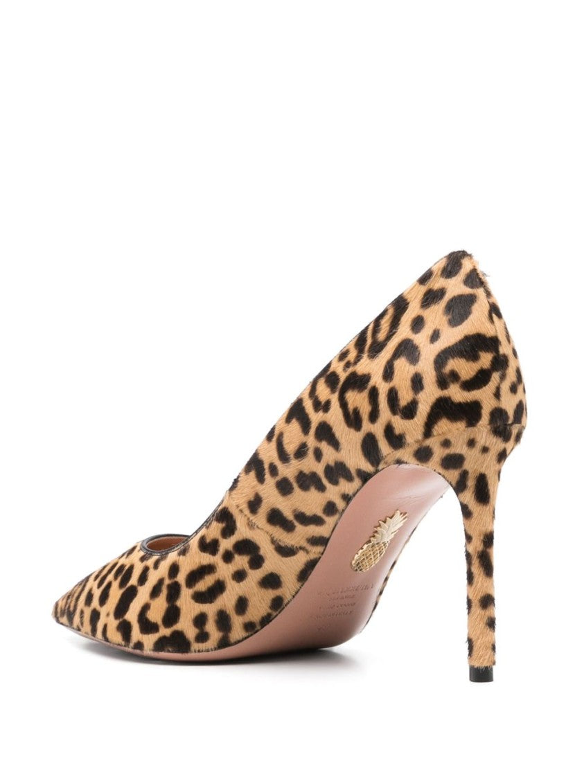 Aquazzura Beige Pointed Toe Stiletto Heel Pumps