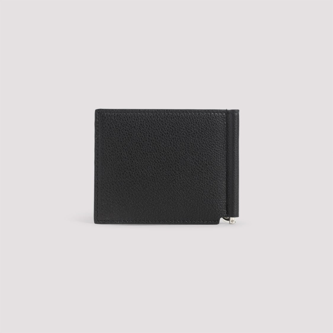 Givenchy Compact Black Calf Leather Wallet With Subtle Metallic Detail