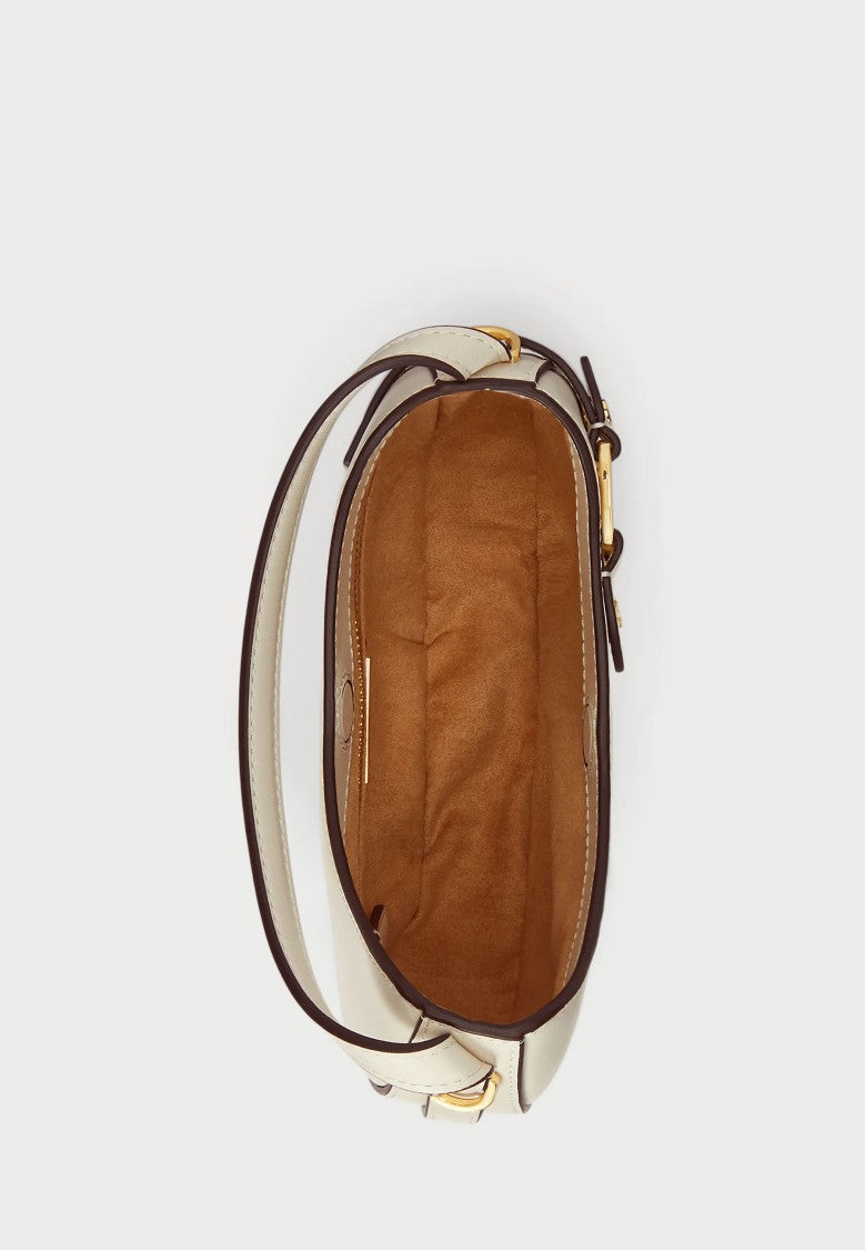 Lauren Ralph Lauren White Tasha Small Rattan Shoulder Bag