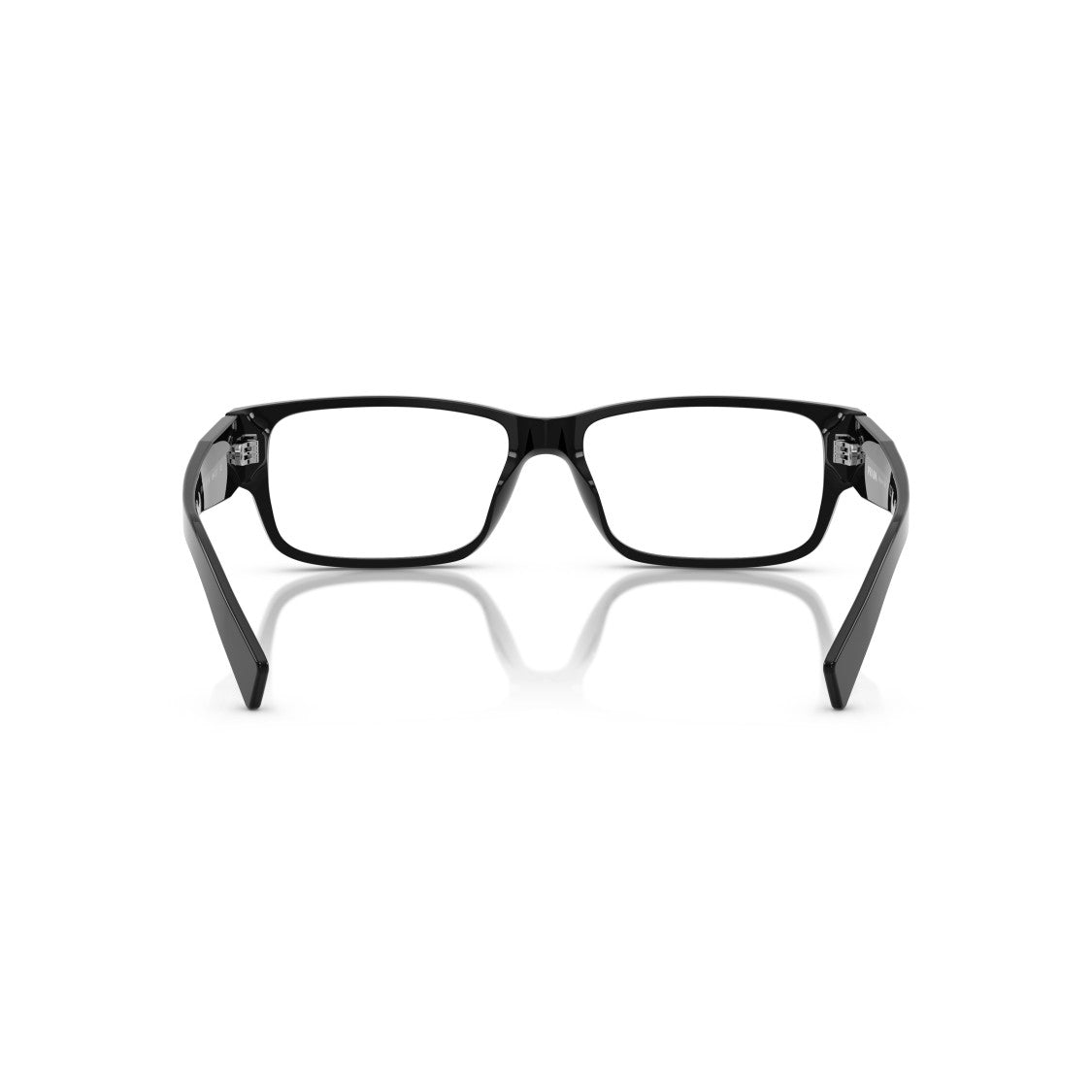 Prada 0Pr B09v Glossy Black Acetate Rectangular Sunglasses