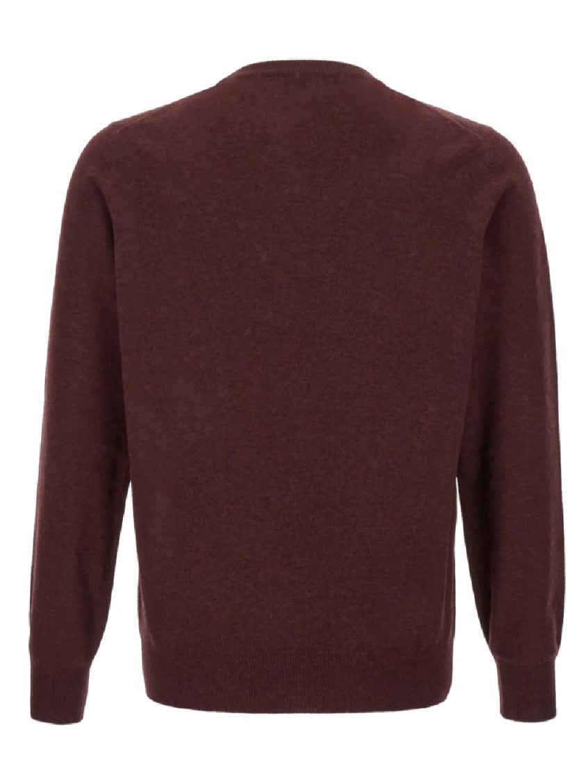Brunello Cucinelli Relaxed Fit Brown Crew Neck Sweater