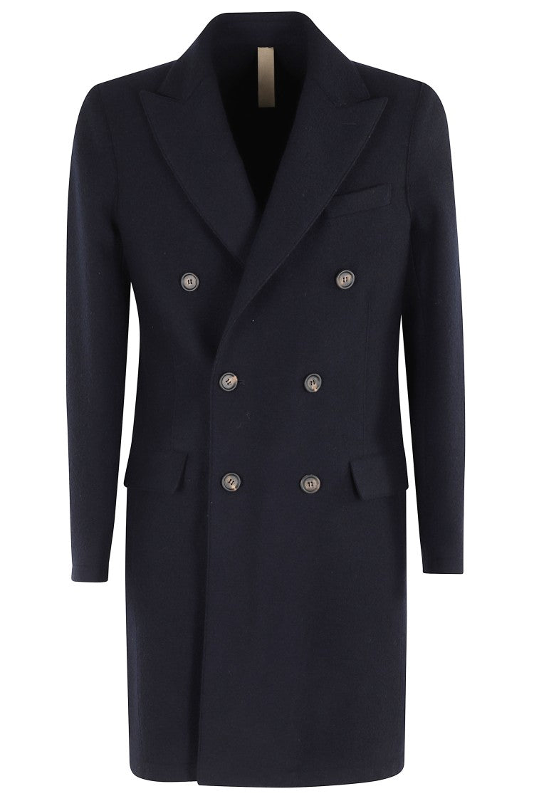 Eleventy Double-Breasted Wool Coat With Classic Lapel