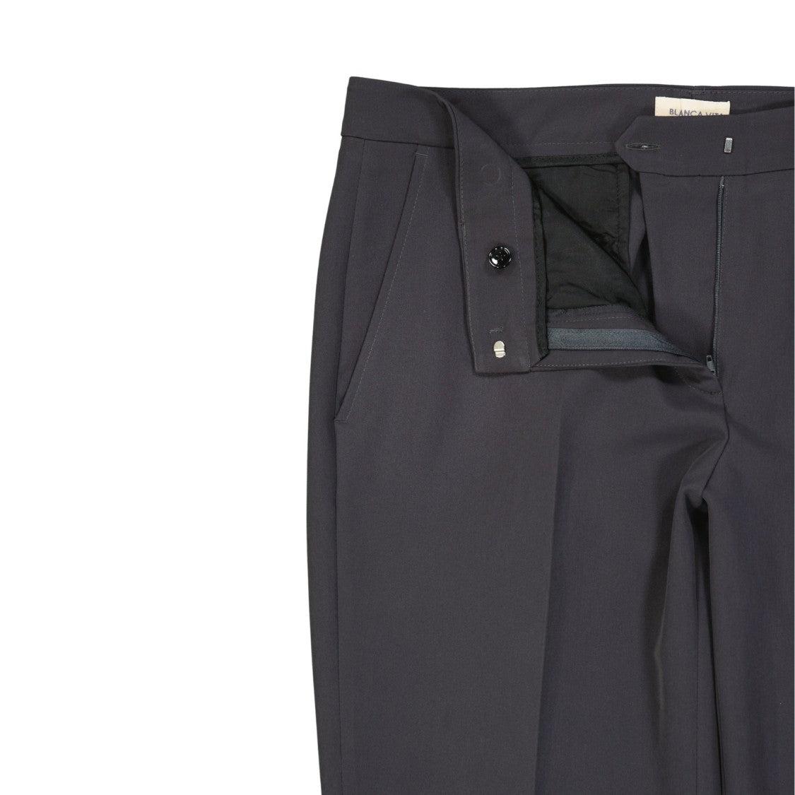 Blanca Vita Tailored Cropped Trousers With Mid-Rise Waist