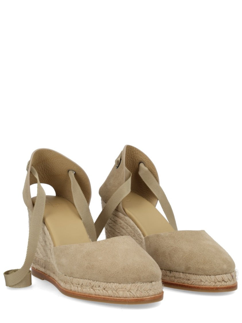 Castaner Camila Suede Ankle Ribbon Espadrilles