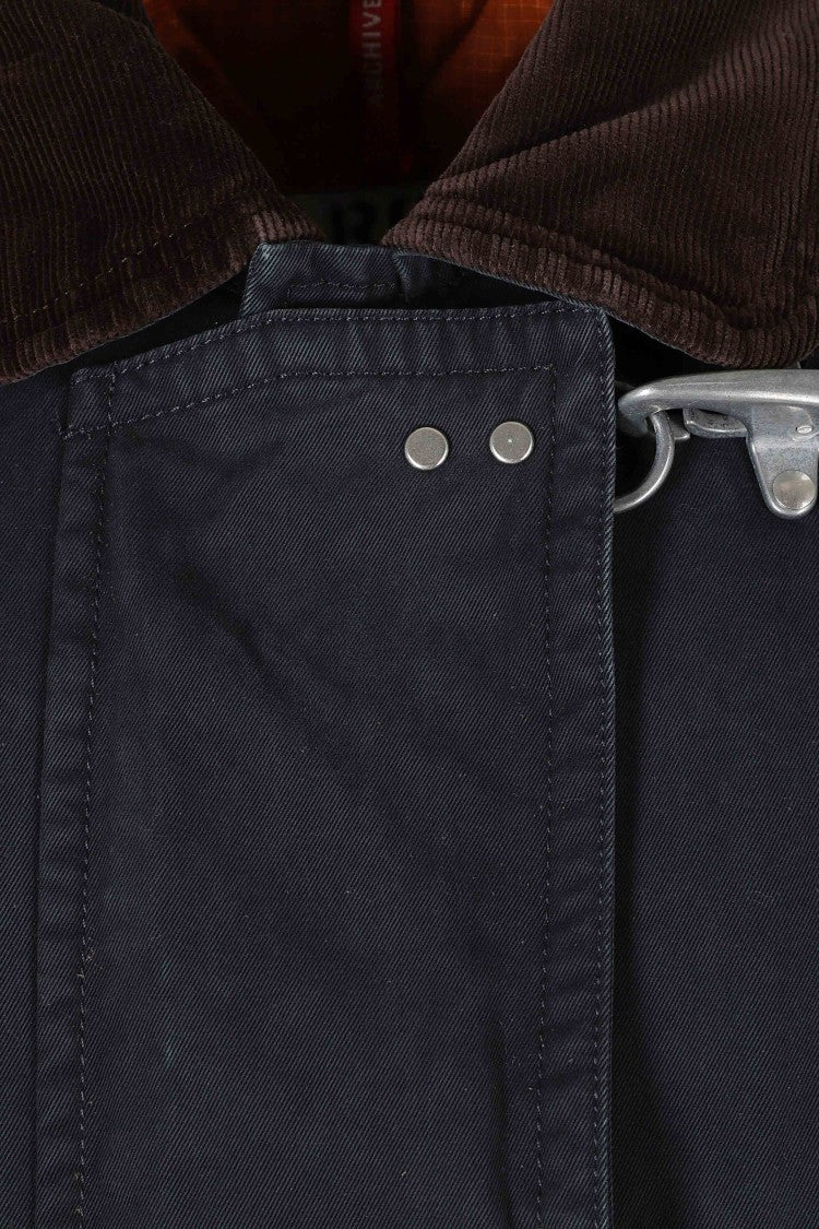 Fay Blue 4 Ganci Velvet Collar Cotton Jacket