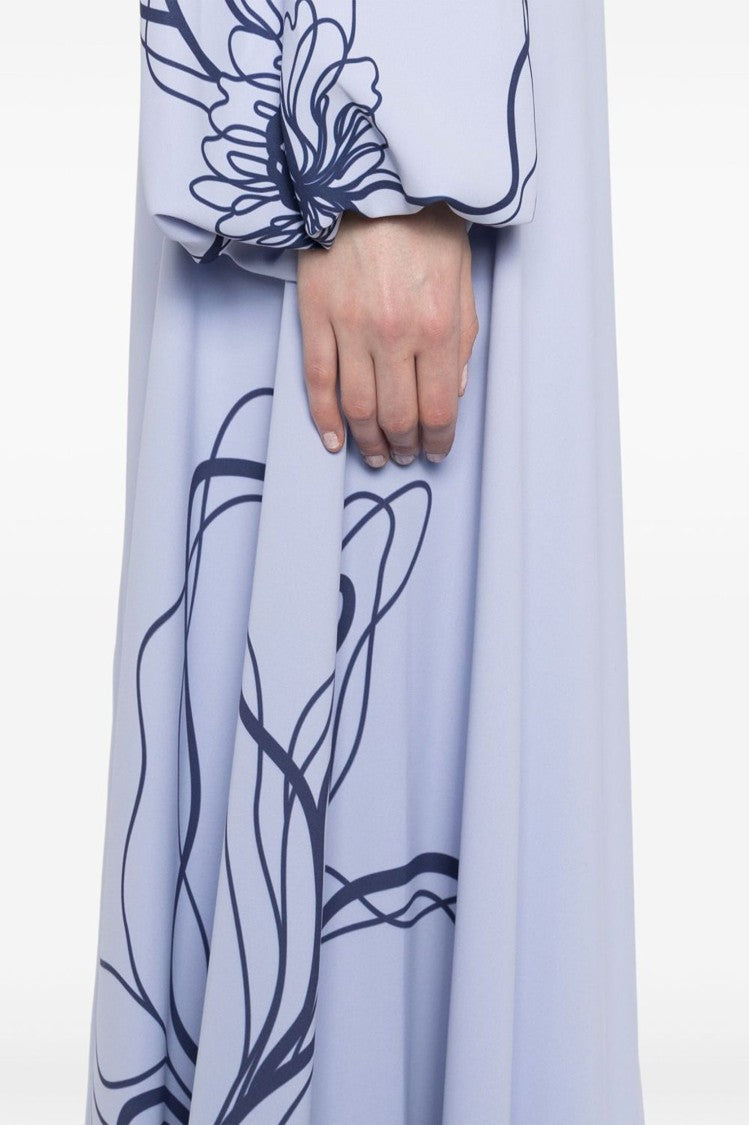 Saiid Kobeisy Floral Printed Crepe Kaftan