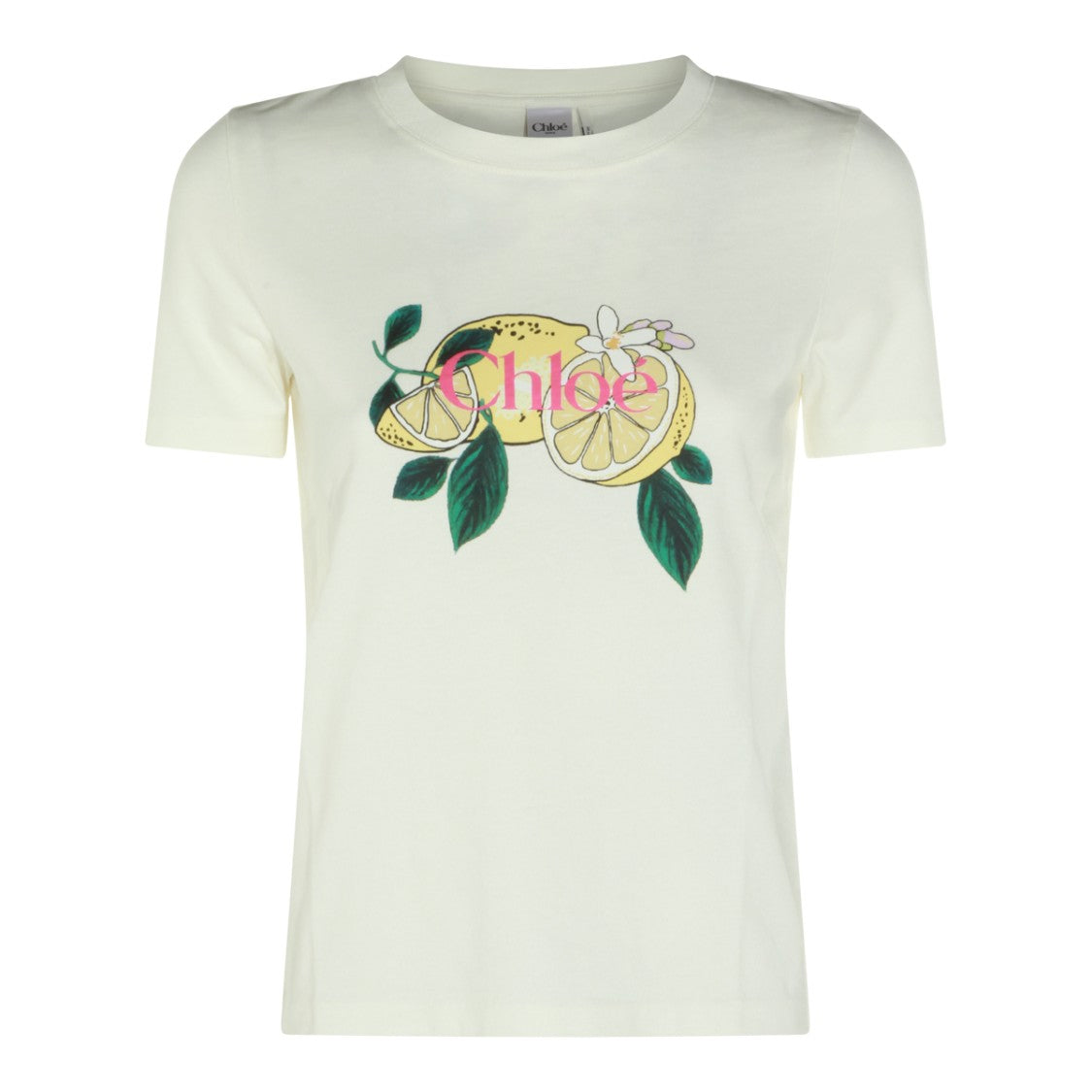 Chloé Vibrant Lemon Print Cotton T-Shirt