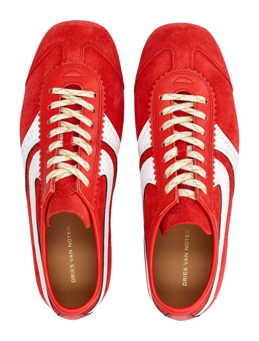 Dries Van Noten Suede Retro Woman's Sneakers