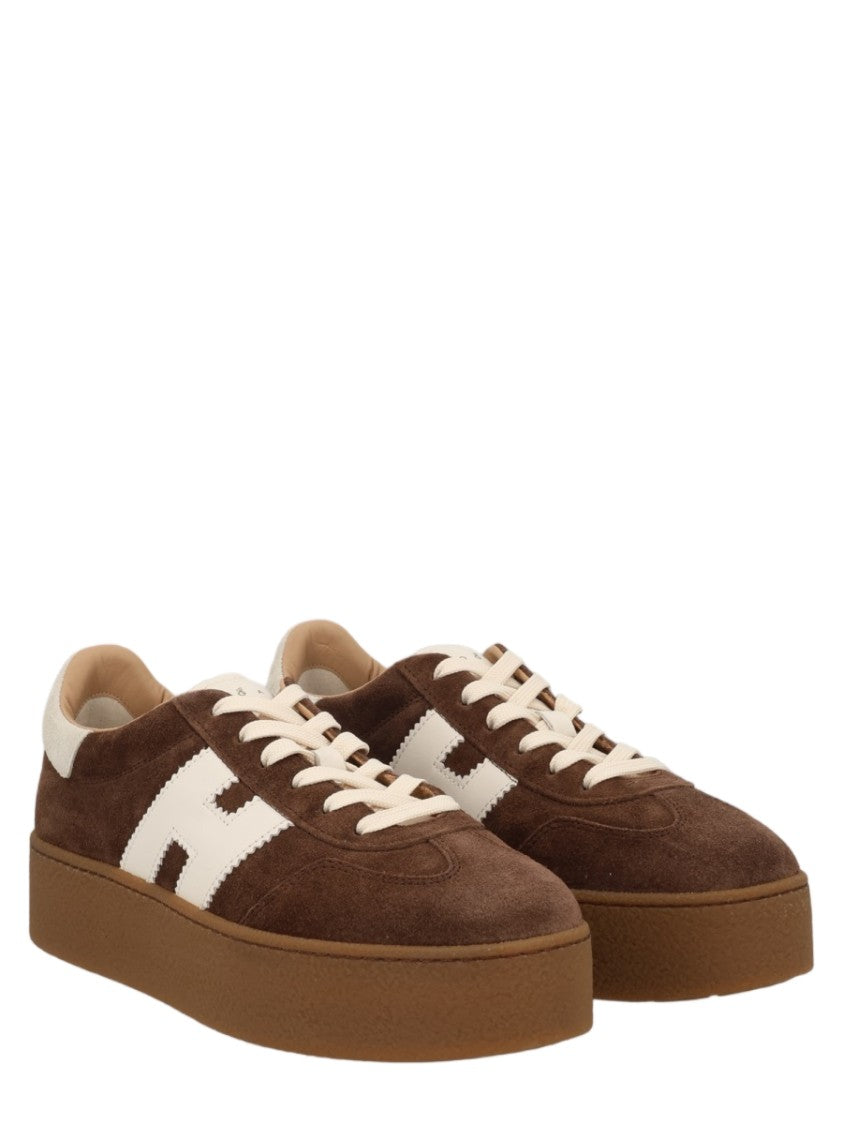 Hogan Cool Rich Brown Suede Calfskin Sneakers