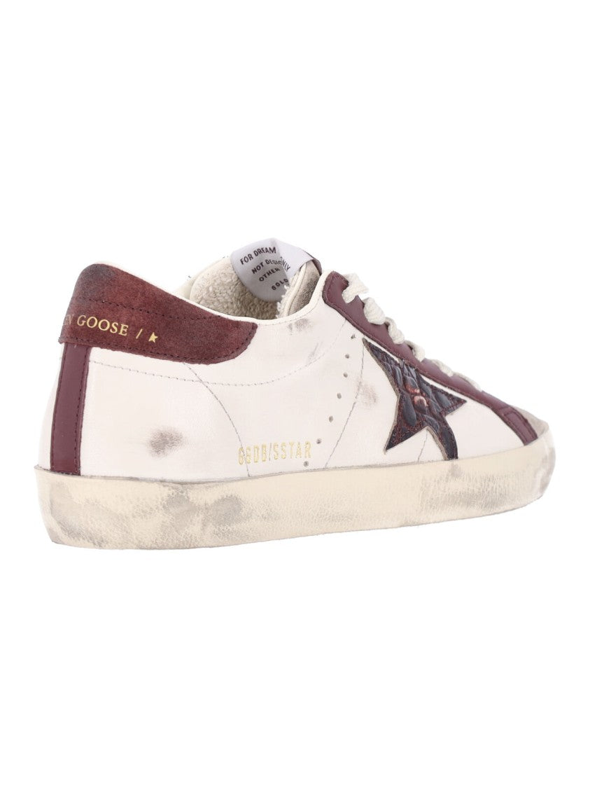 Golden Goose Cream Calf Leather Sneakers With Star Applique