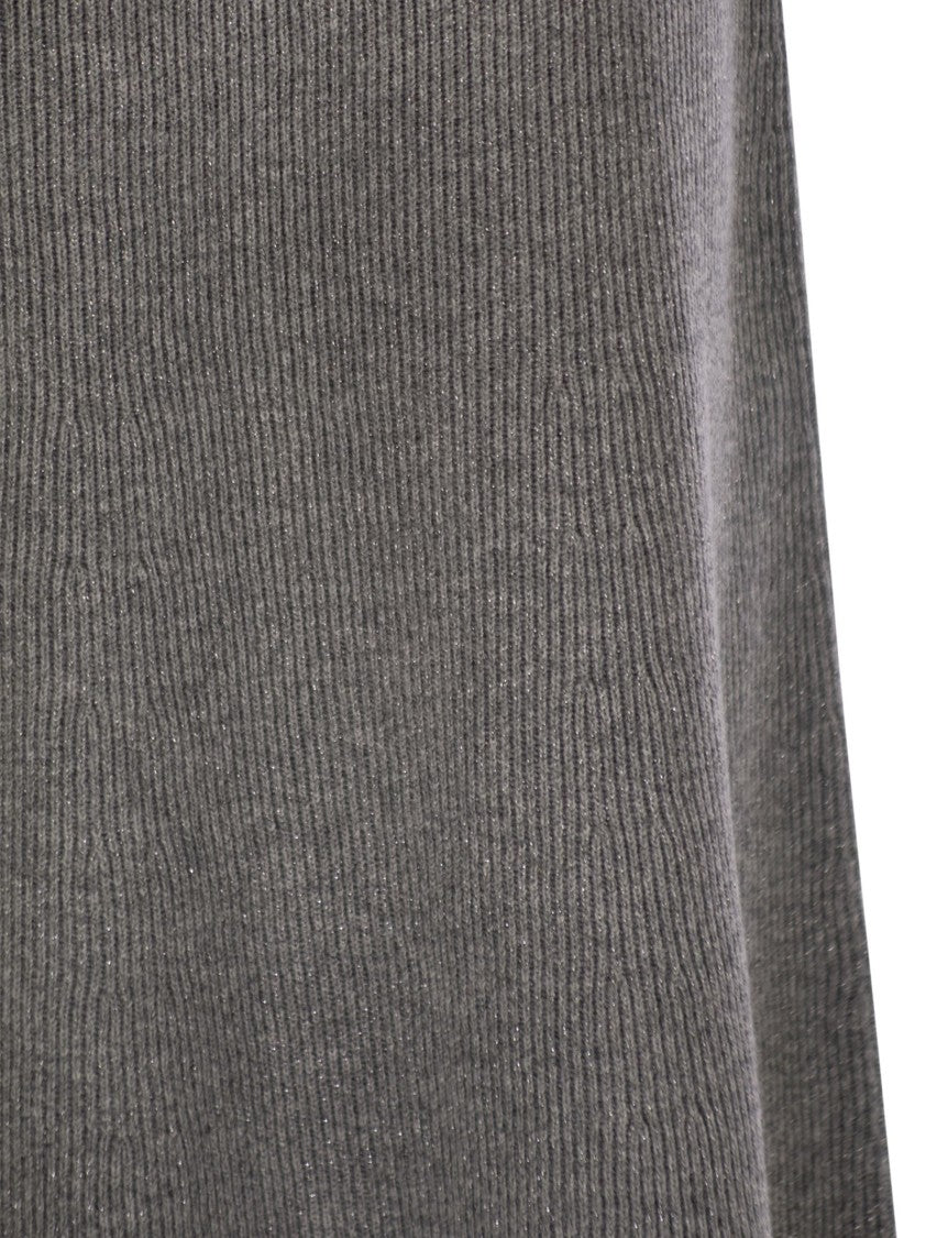 Fabiana Filippi Platinum And Lurex Long Skirt