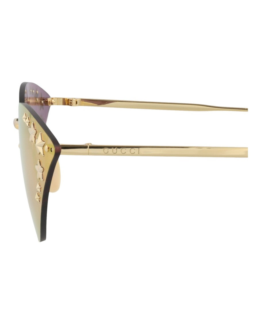 Gucci Cat Eye-Frame Metal Sunglasses