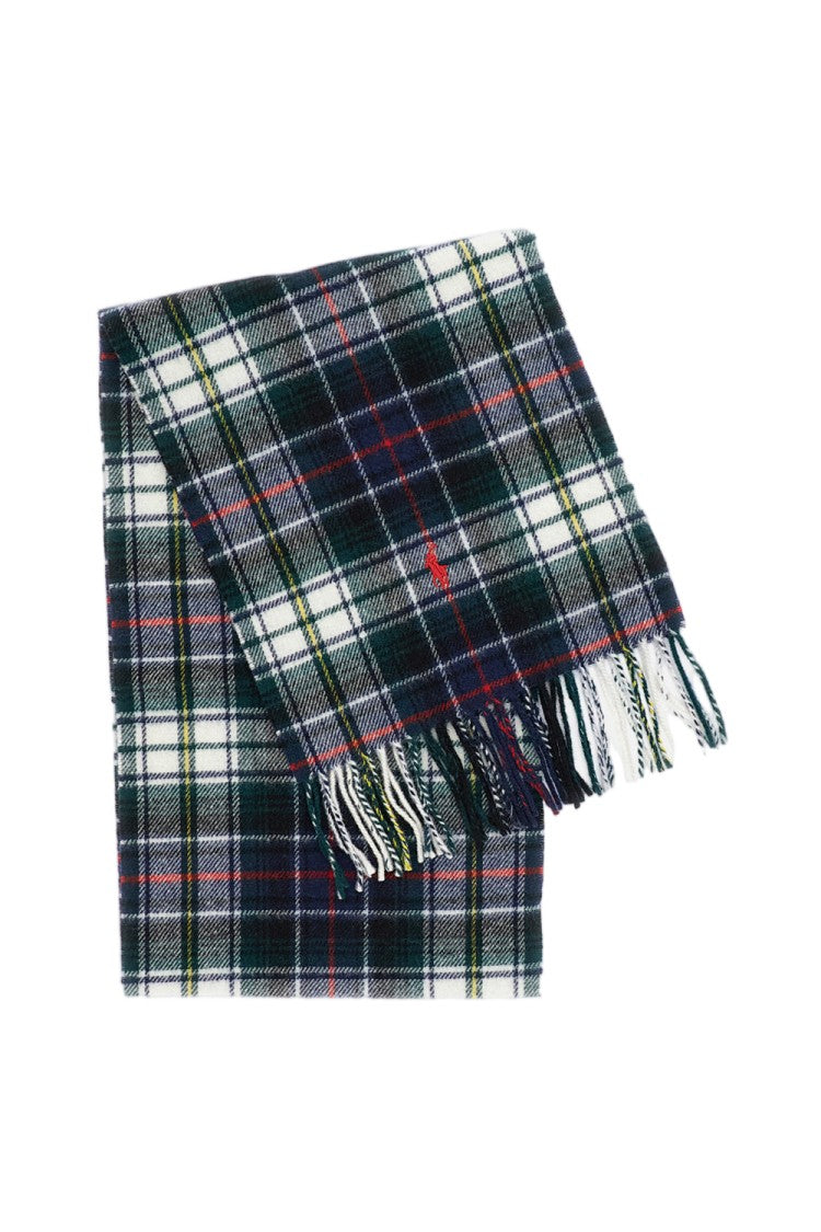 Polo Ralph Lauren Multicolor Tartan Wool Fringed Scarf