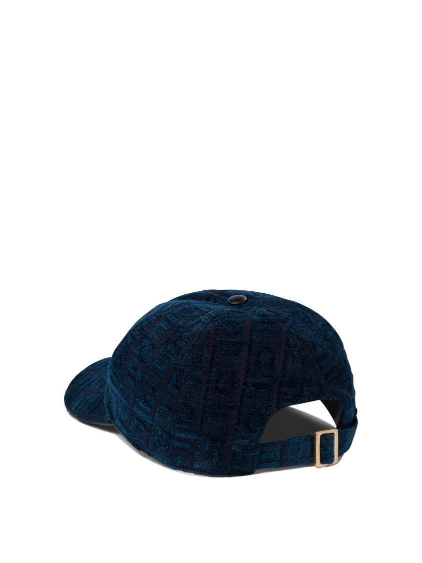Ferragamo Textured Blue Cap