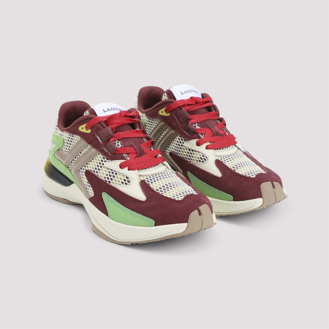 Lanvin Dynamic Multi-Panel Sneakers With Bold Accents