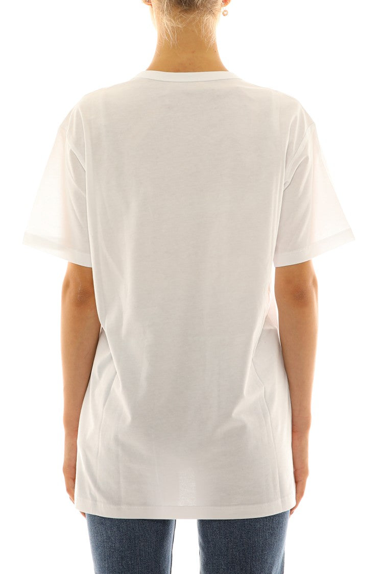 N°21 Boxy White Cotton Jersey T-Shirt