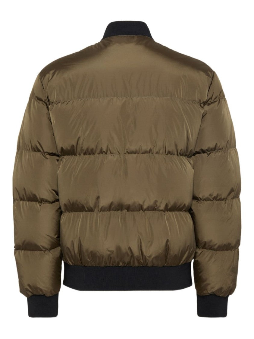 Dsquared2 Padded Green Puffer Jacket With Two-Way Zip