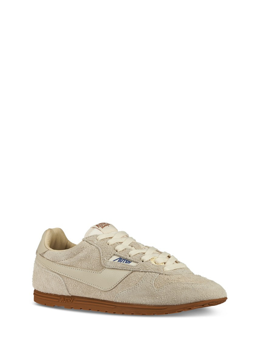 Autry Suede Sneakers With Contrasting Rubber Sole