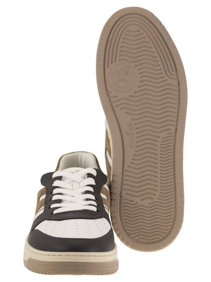 Hogan H630 - Leather Lace-Up Trainers